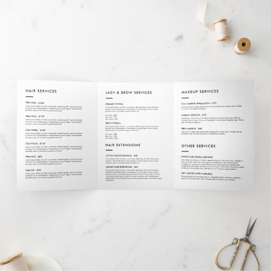 Brochure de salon minimaliste pour maquillage (Intérieur)