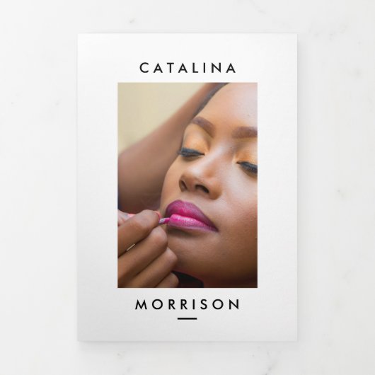 Brochure de salon minimaliste pour maquillage (Page de couverture)