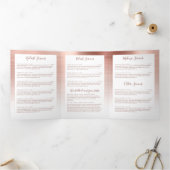 Brochure de script de monogramme en métal brossé r (Intérieur)