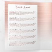 Brochure de script de monogramme en métal brossé r (Intérieur en premier)
