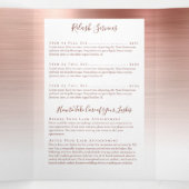 Brochure de script de monogramme en métal brossé r (Intérieur au milieu)