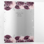 Brochure d'entreprise florale bordeaux argent (Intérieur en premier)