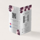 Brochure d'entreprise florale bordeaux argent (Outside)