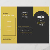 Brochure d'entreprise moderne noir et jaune (Devant)