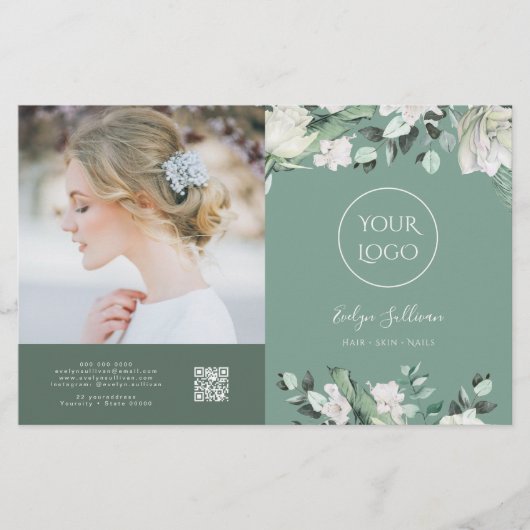 brochure dépliante vert émeraude (Devant)