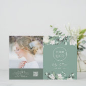 brochure dépliante vert émeraude (Debout devant)