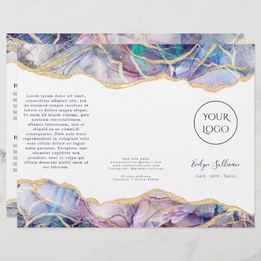 Brochure design Dark Opal (Devant / Derrière)