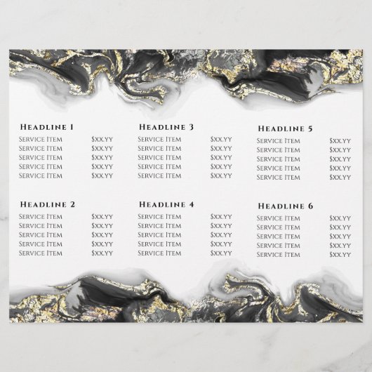 brochure design en marbre noir (Dos)