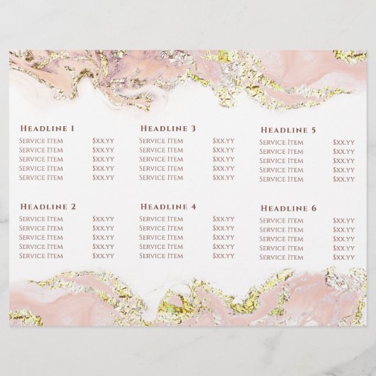 brochure design en marbre rose (Dos)