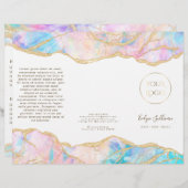Brochure design Pastel Opal (Devant / Derrière)