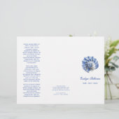 Brochure du logo de coquillage bleu (Debout devant)