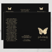 brochure du logo papillon en feuille d'or faux (Devant / Derrière)