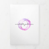 Brochure du logo rond peint en rose luxe (Page de couverture)