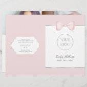 Brochure du menu des services d'arc rose Coquette (Devant / Derrière)