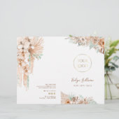 brochure du menu du service à la menthe et aux bei (Debout devant)