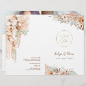 brochure du menu du service à la menthe et aux bei (Devant / Derrière)