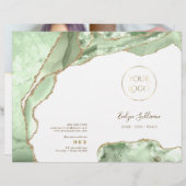 brochure du menu du service agate vert jade (Devant / Derrière)