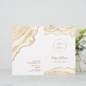 brochure du menu du service d'agate de pêche délic (Debout devant)