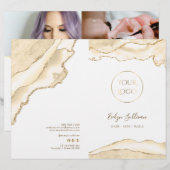 brochure du menu du service d'agate de pêche délic (Devant / Derrière)