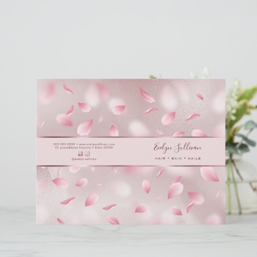 Brochure du menu du service de faux feuillard (Debout devant)