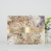 Brochure du menu du service de l'aquarelle et de l (Debout devant)