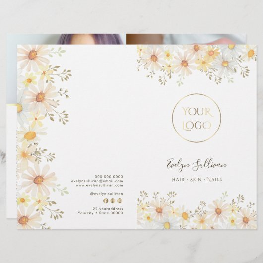 Brochure du menu du service de marais (Devant / Derrière)