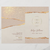 Brochure du menu du service de papier déchiré Shim (Devant)