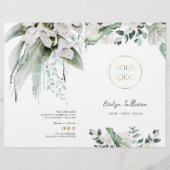 Brochure du menu du service de verdure émeraude (Devant)