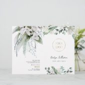 Brochure du menu du service de verdure émeraude (Debout devant)