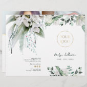 Brochure du menu du service de verdure émeraude (Devant / Derrière)