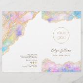 Brochure du menu du service opus rose bleu (Devant)