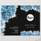 Brochure du menu service cristaux bleus (Devant)