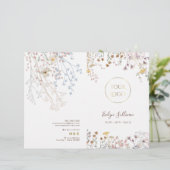 brochure du menu service fleur sauvage (Debout devant)