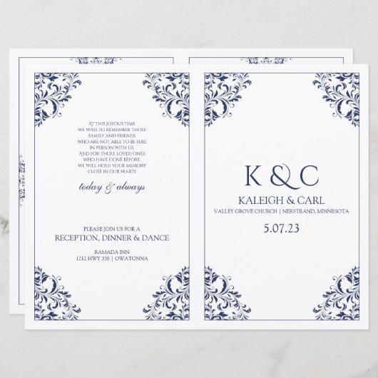 Brochure du programme de disciple mariage - Nadine (Devant / Derrière)