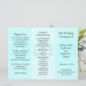 Brochure du programme de mariage Curl bleu (Debout devant)