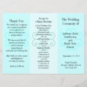 Brochure du programme de mariage Curl bleu (Devant)