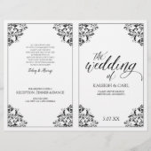 Brochure du programme de mariage élégant - Nadine  (Devant)