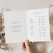 Brochure du programme de mariage moderne avec icôn