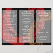 Brochure du programme de mariage Rouge anneau Brow (Devant)