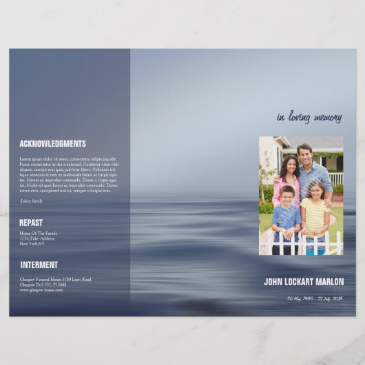 Brochure du programme funéraire (Devant)