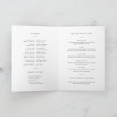 Brochure du programme plié Moderne Blue Bar Mitzva (Intérieur)