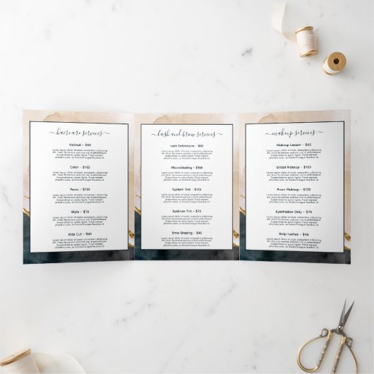 Brochure du salon Aquarelle rose Noir Or (Intérieur)