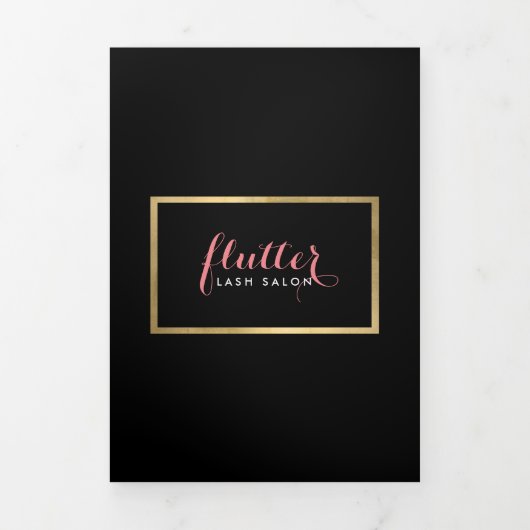 Brochure du salon Glam Black Rose Gold Lash (Page de couverture)