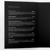 Brochure du salon Glam Black Rose Gold Lash (Intérieur en premier)