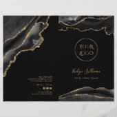 brochure du service agate noir et or (Devant)