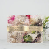 Brochure du service d'aquarelle rose vert (Debout devant)