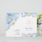 Brochure du service de conception de marbre bleu (Debout devant)