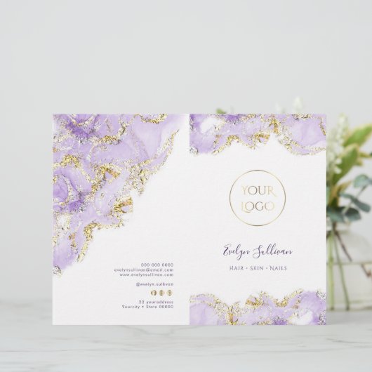 Brochure du service de conception de marbre de lav (Debout devant)