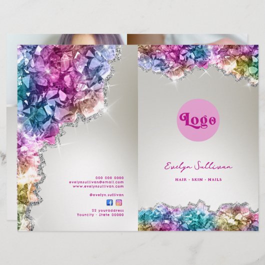 Brochure du service de cristaux Iridescente (Devant / Derrière)