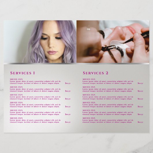 Brochure du service de cristaux Iridescente (Dos)